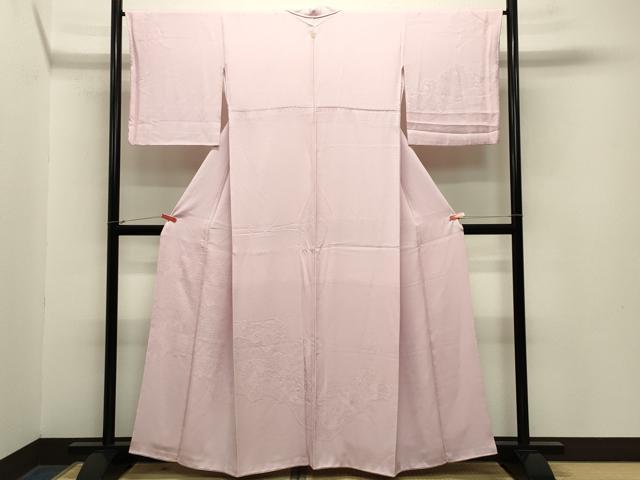 平和屋着物●無地絵羽訪問着　辻が花地紋　虹色　正絹　逸品　CABA1561gh