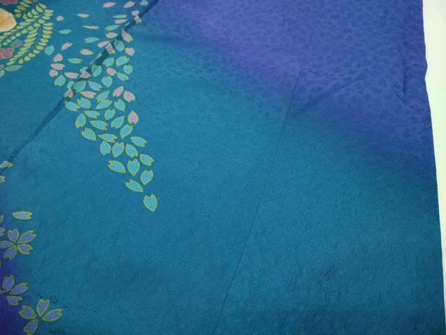 平和屋着物○訪問着 辻が花 暈し染め 金彩 ロング丈 正絹 逸品 CABA1582gh