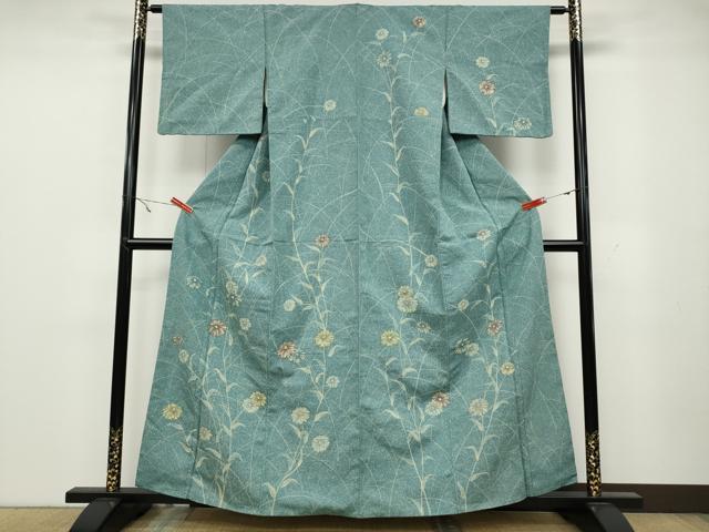平和屋着物●訪問着　ろうけつ染め　枝花文　正絹　逸品　CABA1607ut