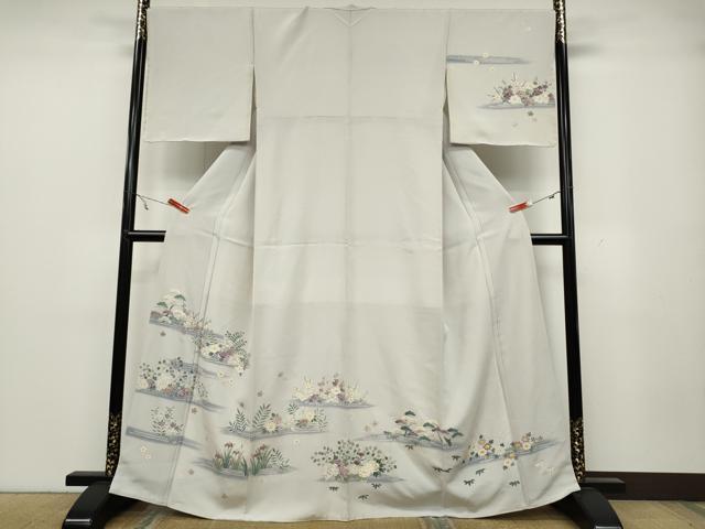 平和屋着物●訪問着　草花文　金彩　正絹　逸品　CABA1610ut