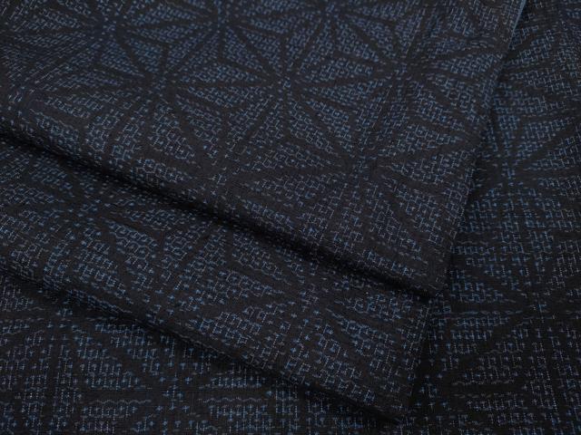 平和屋着物●結城紬　80亀甲　麻の葉文様　正絹　逸品　CABA1649ut