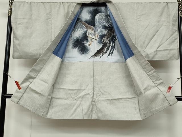 平和屋着物○男性 紬 アンサンブル 120亀甲 正絹 逸品 CABA1664ut