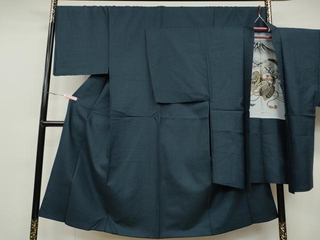 平和屋着物●男性　紬　アンサンブル　100亀甲　正絹　逸品　CABA1665ut