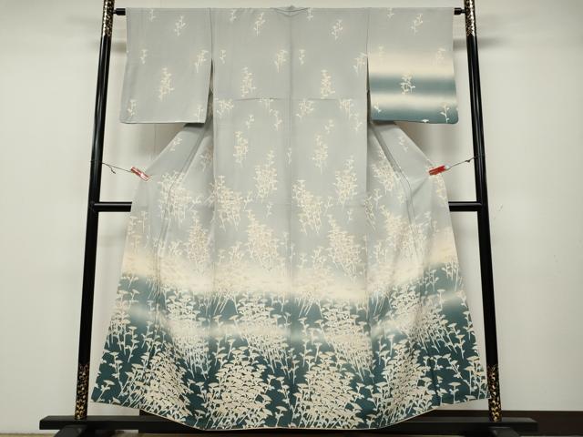 平和屋着物●訪問着　舞菊文　暈し染め　正絹　逸品　CABA1668ut