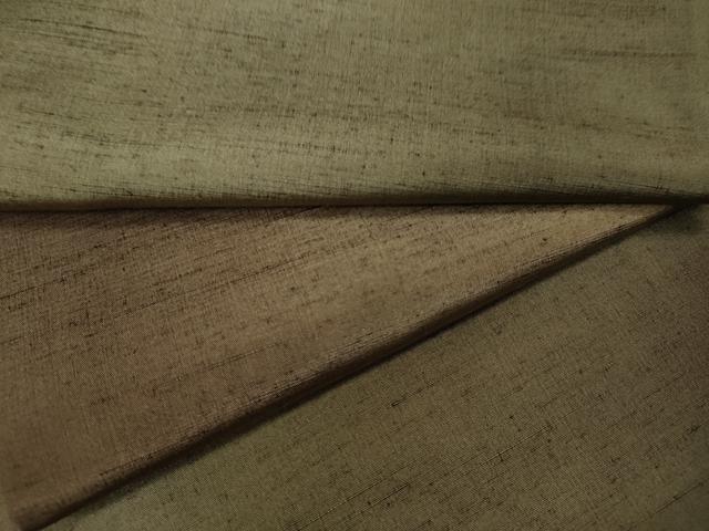 平和屋着物●上質な紬　コーヒー染　霞間道　正絹　逸品　CABA1681ut