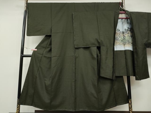 平和屋着物●男性　紬　アンサンブル　80亀甲　正絹　逸品　未使用　CABA1737ut