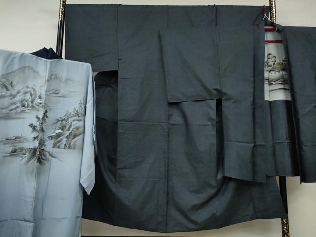 平和屋着物●男性　本場大島紬　アンサンブル・長襦袢セット　100亀甲　総詰め　正絹　逸品　CABA1739ut