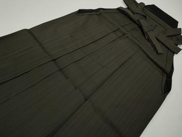 平和屋着物●男性　馬乗り袴　縞　正絹　逸品　CABA1794ut