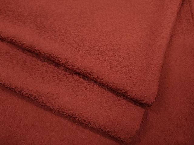 平和屋着物●上質な色無地　紋意匠　銀朱色　正絹　逸品　CABA1891ut