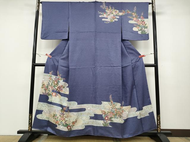 平和屋着物●訪問着　エ霞更紗花文　金彩　正絹　逸品　CABA1899ut