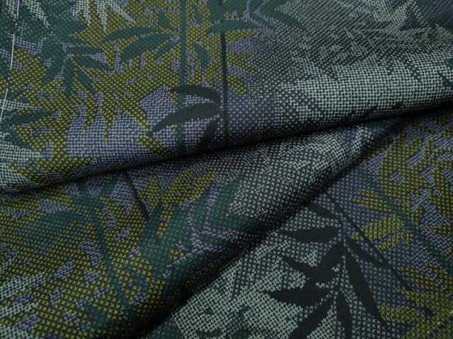 平和屋着物●本場染大島紬　草木文　シルエット　正絹　逸品　CABA1901ut