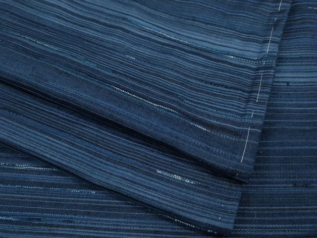 平和屋着物●上質な紬　横段文　正絹　逸品　CABA1910ut