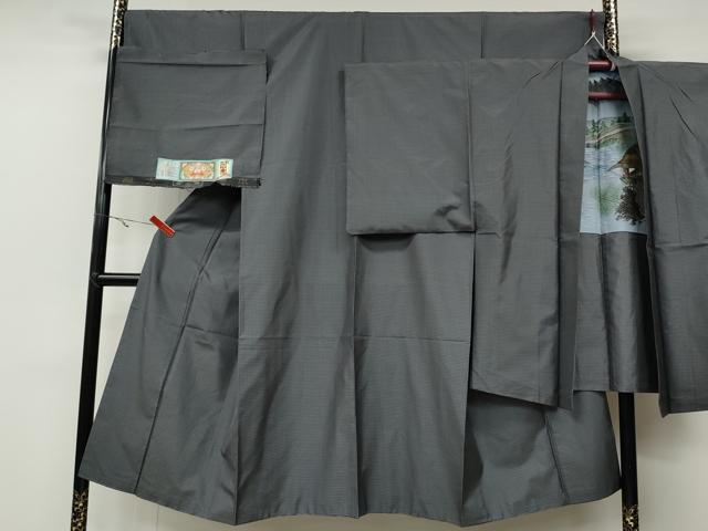 平和屋着物●男性　本場大島紬　アンサンブル　吉祥文　くぼた謹製　証紙付き　正絹　逸品　CABA1939ut