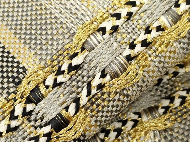 平和屋着物▽スリーシーズン 春夏秋 太鼓柄袋帯 組織 吉祥文 金糸