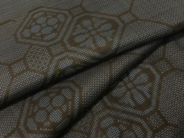 平和屋着物●本場大島紬　7マルキ　蜀江花文　正絹　逸品　CABA4401vp