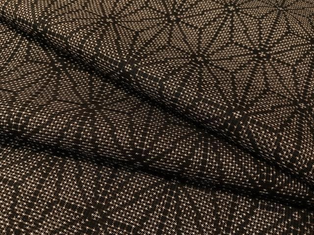 平和屋着物●本場大島紬　7マルキ　麻の葉文様　正絹　逸品　CABA4404vp