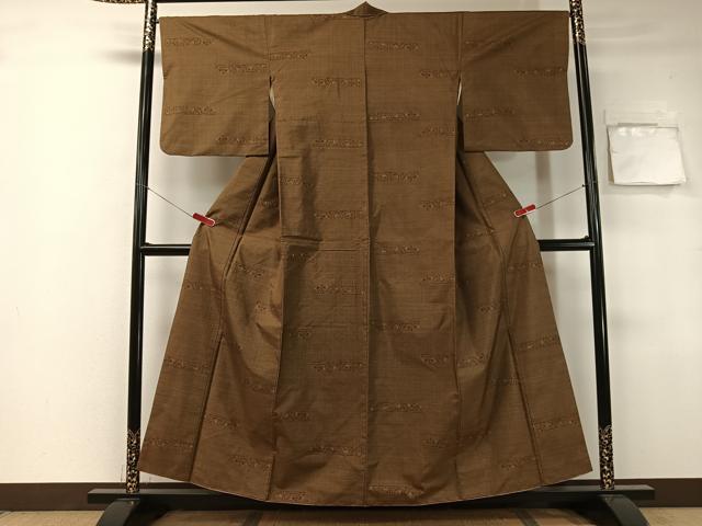 平和屋着物●本場大島紬　7マルキ　吉祥花文　正絹　逸品　CABA4405vp