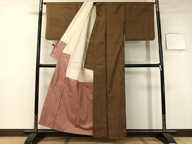 平和屋着物●本場大島紬　7マルキ　吉祥花文　正絹　逸品　CABA4405vp