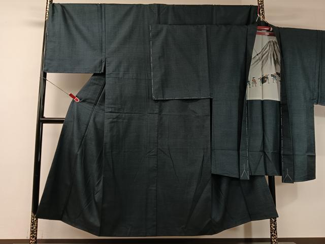 平和屋着物●男性　本場大島紬　アンサンブル　100亀甲　総詰め　正絹　逸品　未使用　CABA4656vp