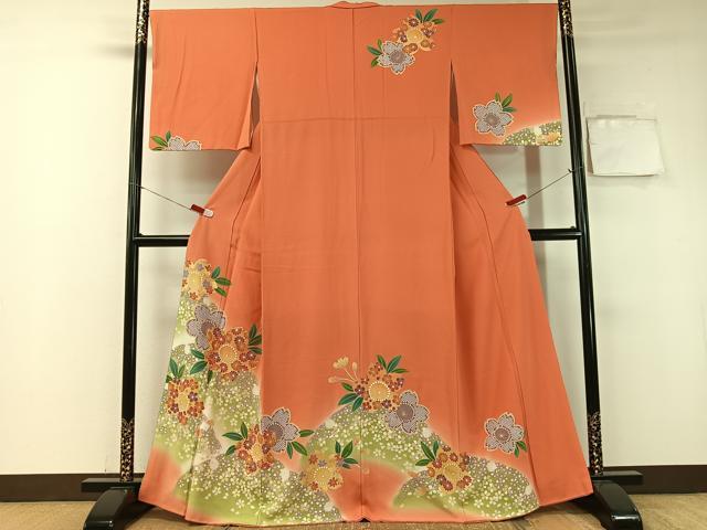 平和屋着物●訪問着　駒刺繍　雪輪舞桜　暈し染め　金彩　正絹　逸品　CABA4736vp