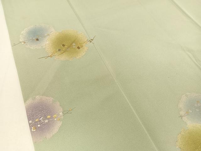 平和屋着物○訪問着 竹屋町刺繍 雪輪箔散らし 暈し染め 金銀