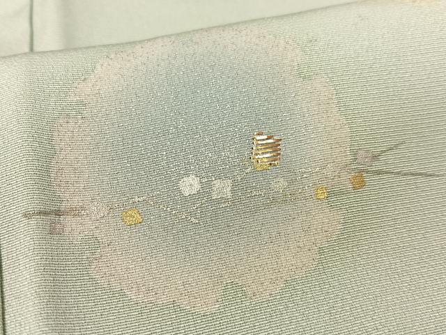 平和屋着物○訪問着 竹屋町刺繍 雪輪箔散らし 暈し染め 金銀