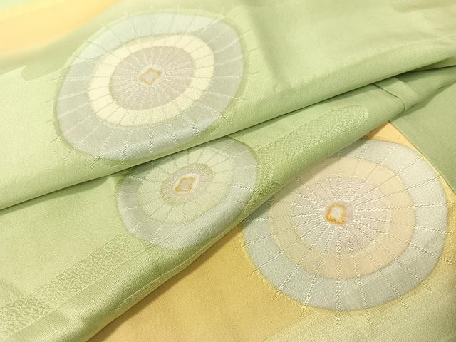 平和屋着物●長襦袢　無双仕立て　地紋起こし　番傘　暈し染め　正絹　逸品　CABA4781vp