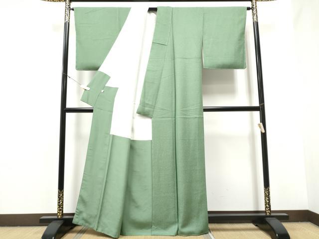 平和屋着物○江戸小紋 作家物 鮫小紋柄 鬼しぼ縮緬 正絹 逸品