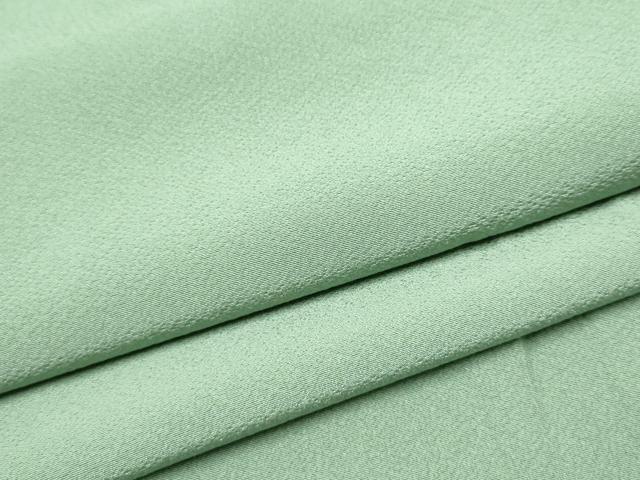 平和屋着物●上質な色無地　山葵色　正絹　逸品　CABA4812hy