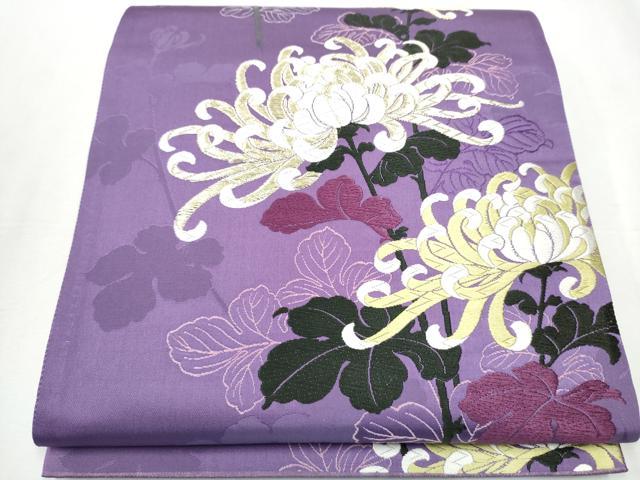 平和屋着物●西陣の名門織元　いづくら謹製　六通柄袋帯　唐織　華徒然　乱菊　金糸　鬼しぼ縮緬　正絹　逸品　CABA4845hy