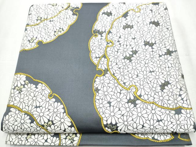 平和屋着物●六通柄袋帯　唐織　雪輪花文　正絹　逸品　CABA4930hy