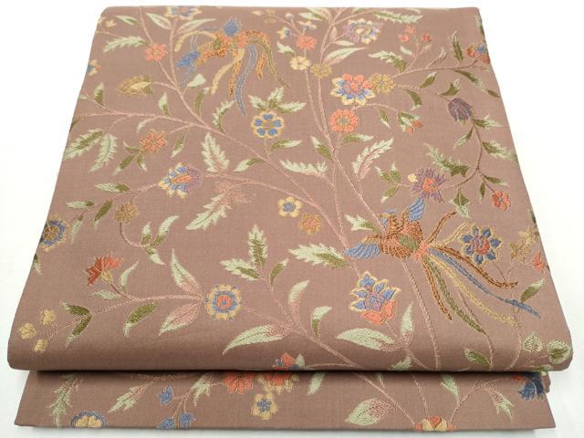 平和屋着物●六通柄袋帯　唐織　吉祥遊園文　金糸　正絹　逸品　CABA4951hy