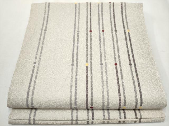 平和屋着物●八寸名古屋帯　間道　やまと誂製　正絹　逸品　CABA5077hy