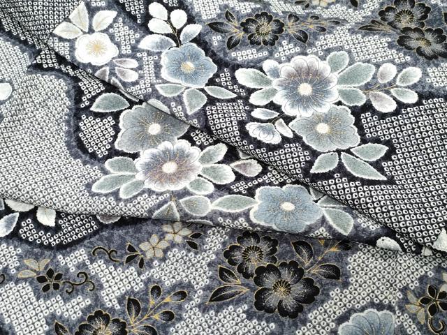 平和屋着物●上質な小紋　辻が花　金彩　正絹　逸品　CABA6018vf