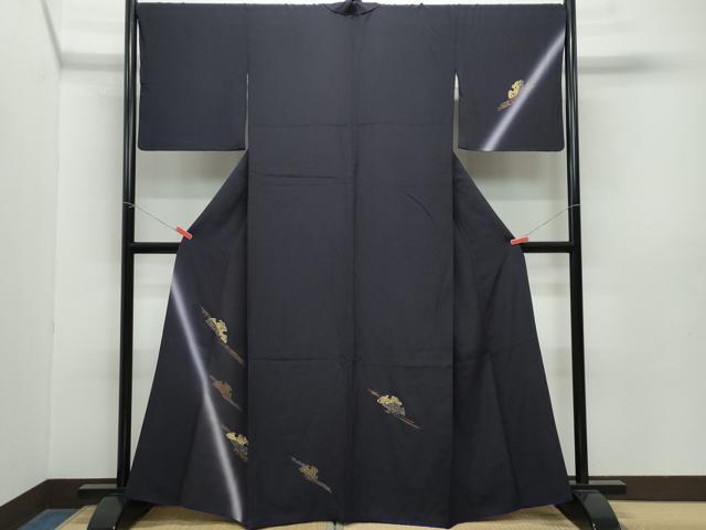 平和屋着物●訪問着　雪輪文　暈し染め　金彩　正絹　逸品　CABA6062vf