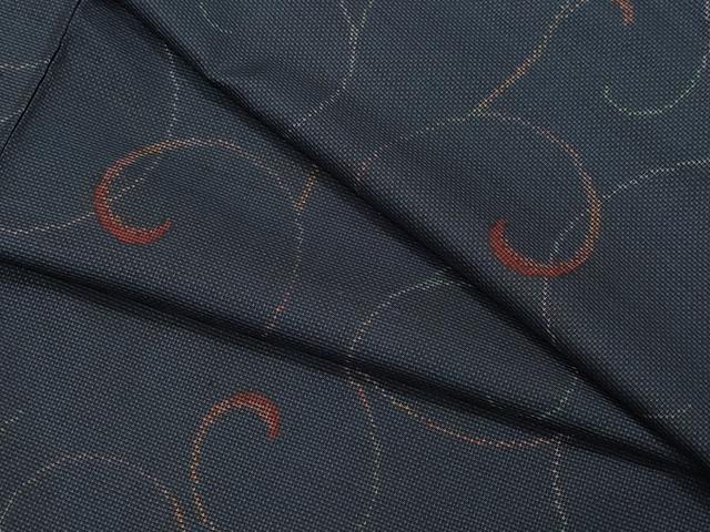 平和屋着物●本場大島紬　9マルキ　唐草文　正絹　逸品　CABA6076vf