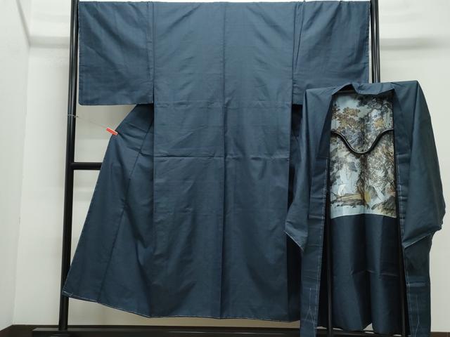 平和屋着物●男性　紬　アンサンブル　100亀甲　正絹　逸品　未使用　CABA6120vf