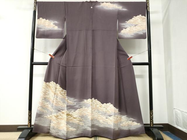 平和屋着物●訪問着　浜松文　暈し染め　金彩　正絹　逸品　CABA6220yc