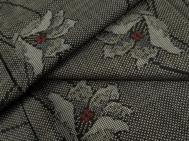 平和屋着物●本場大島紬　7マルキ　更紗枝花文　正絹　逸品　未使用　CABA6263yc