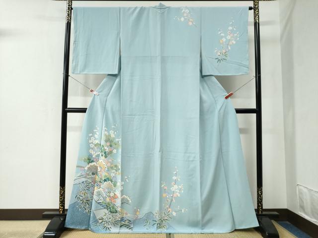 平和屋着物●訪問着　友禅　浜松梅花文　正絹　逸品　未使用　CABA6278yc