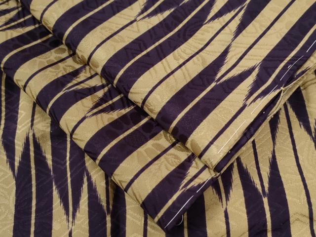 平和屋着物●長襦袢　無双仕立て　矢羽文様　正絹　逸品　未使用　CABA6284yc