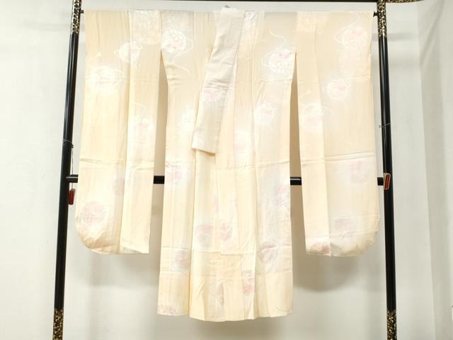 平和屋着物●振袖用長襦袢　無双仕立て　鈴草花地紋　暈し染め　正絹　逸品　CABA6326yc