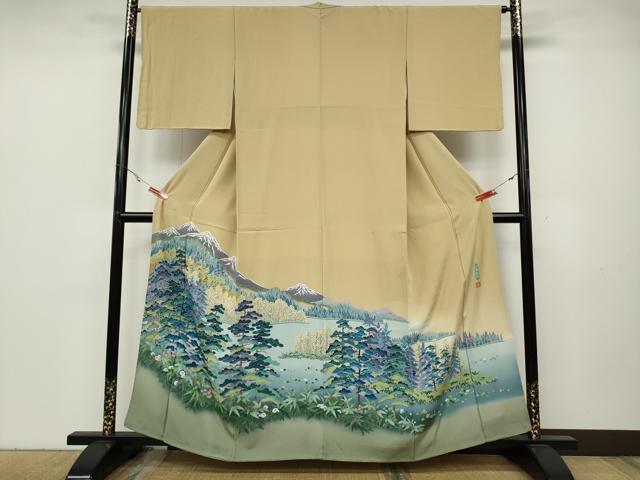 平和屋着物●豪華色留袖　友禅　作家物　彩賀旅情　正絹　逸品　CABA8007ut