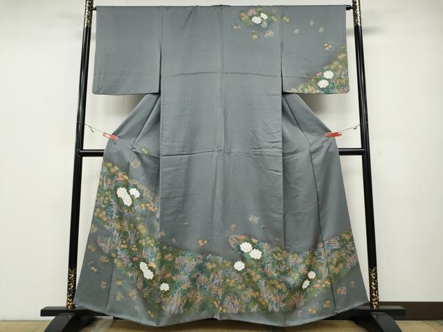 平和屋着物●訪問着　エ霞花文　金彩　正絹　逸品　CABA8009ut