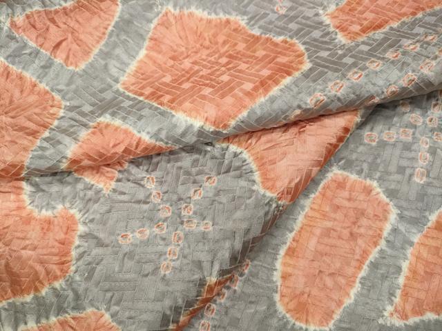 平和屋着物●上質な小紋　絞り　流水枝梅文　正絹　逸品　CABA8035ut