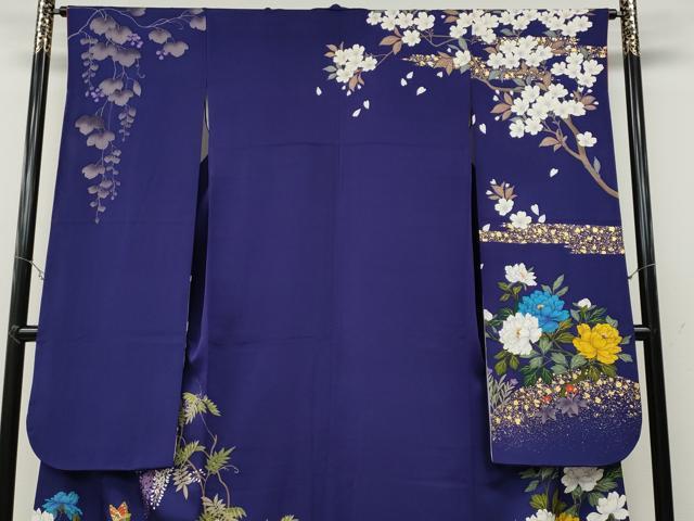 平和屋着物●豪華振袖　花蝶文　金彩　正絹　逸品　CABA8038ut 平和屋着物○豪華振袖 花蝶文 金彩 正絹 逸品 CABA8038ut