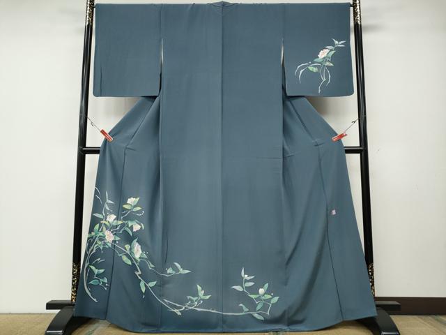 平和屋着物●本加賀友禅作家　毎田健治　訪問着　枝花文　暈し染め　正絹　逸品　CABA8052ut