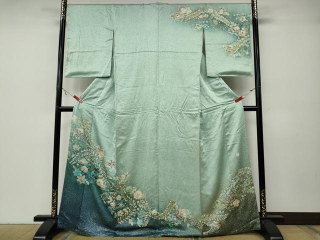 平和屋着物●訪問着　作家物　辻が花　絞り　暈し染め　銀彩　やまと誂製　正絹　逸品　CABA8056ut