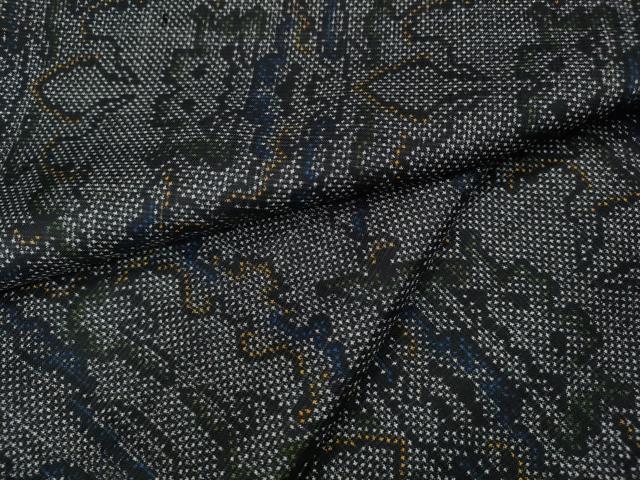 平和屋着物●本場大島紬　7マルキ　吉祥間道　正絹　逸品　CABA8069ut