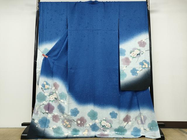平和屋着物●豪華振袖　枝花文　暈し染め　健勝苑扱い　正絹　逸品　CABA8166ut